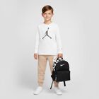 Boys White Jordan Logo Long Sleeve Top, 1, hi-res