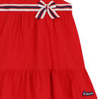 فستان بنات قطن باللون الاحمر, 1, hi-res