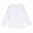 Girls White Logo Top, 3, hi-res