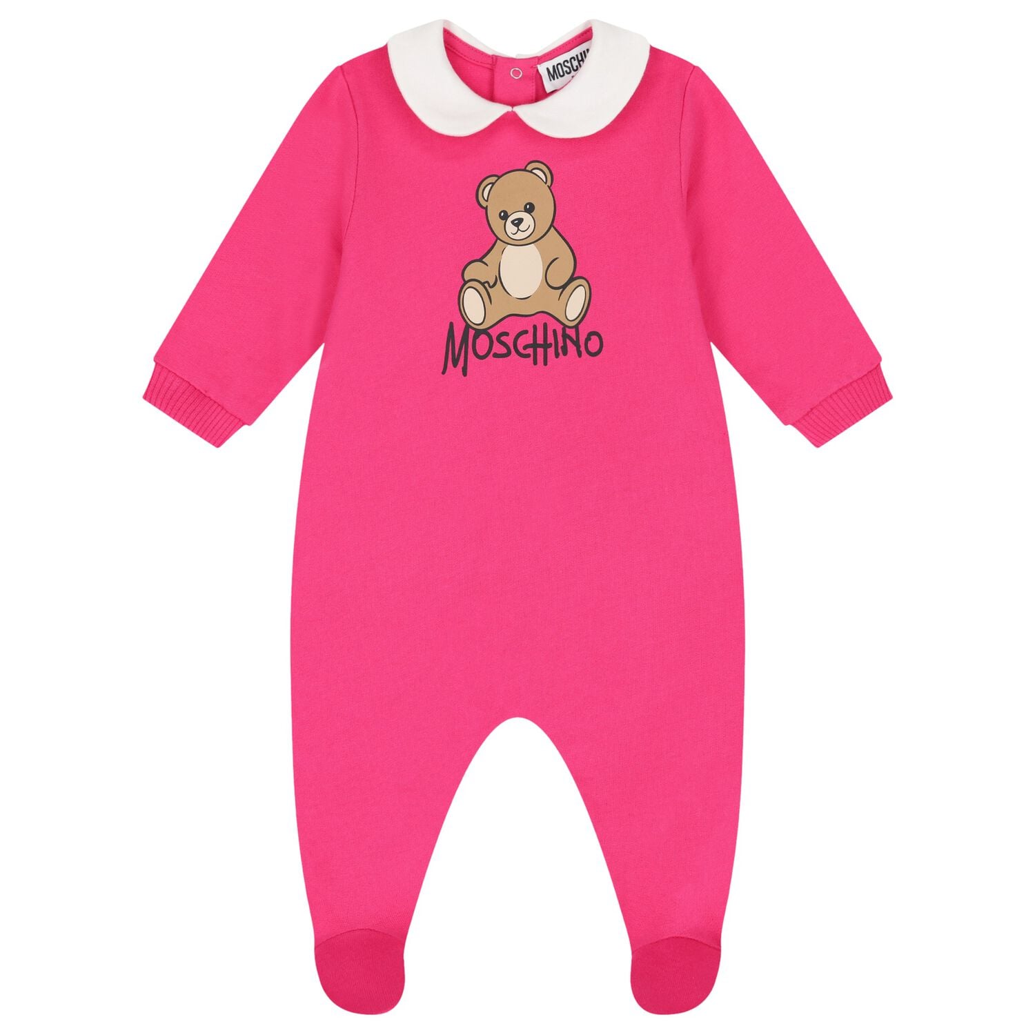 Baby Girls Pink Teddy Bear Logo Babygrow, 4, hi-res