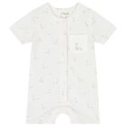 White Baby Romper, Bib & Socks Set, 1, hi-res