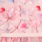 Girls Pink Embroidered Tulle Dress, 1, hi-res