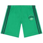 Grey & Green Logo Shorts Set, 1, hi-res