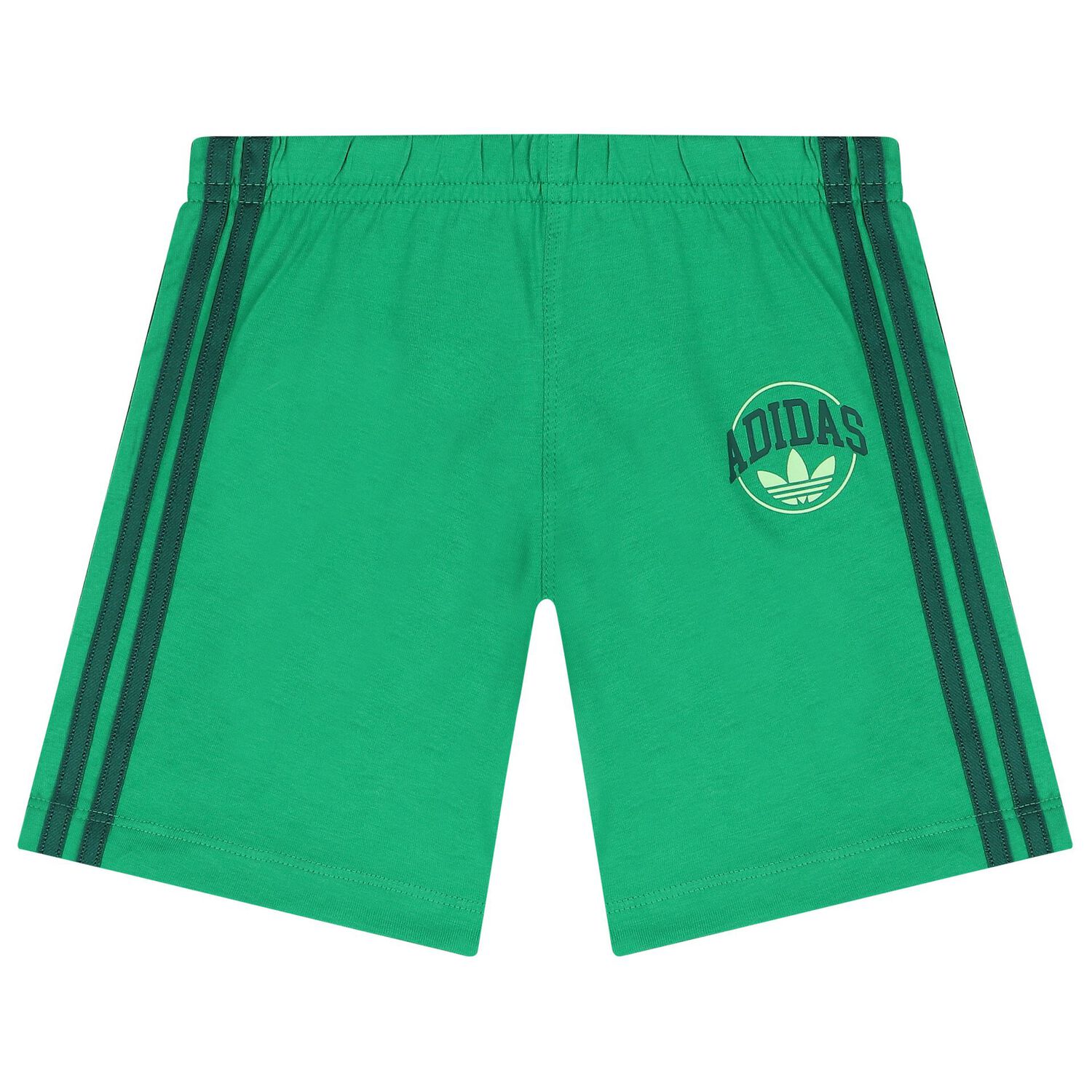 Grey & Green Logo Shorts Set, 1, hi-res