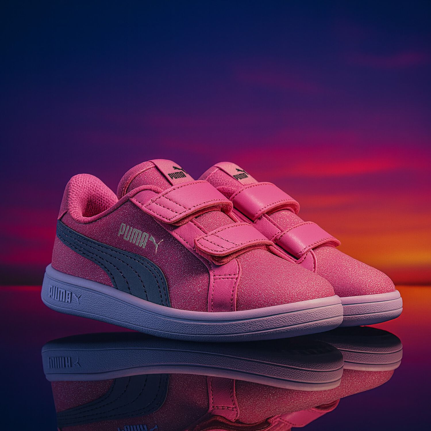 Girls Pink Logo Smash Trainers, 2, hi-res