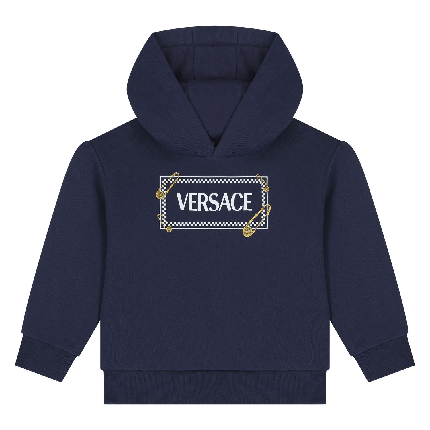 Younger Boys Navy Blue Logo Hooded Top, 1, hi-res image number null