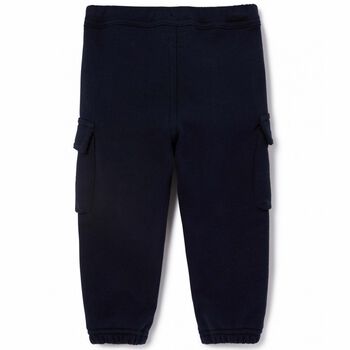Boys Navy Cotton Joggers