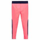 Girls Pink & Navy Leggings, 1, hi-res