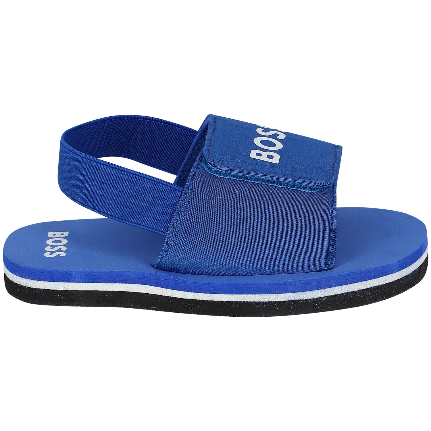 صندل أولاد بالشعار باللون الازرق, 1, hi-res