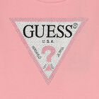 Girls Pink Logo Long Sleeve Top, 1, hi-res