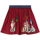 Girls Red Animals Skirt, 1, hi-res