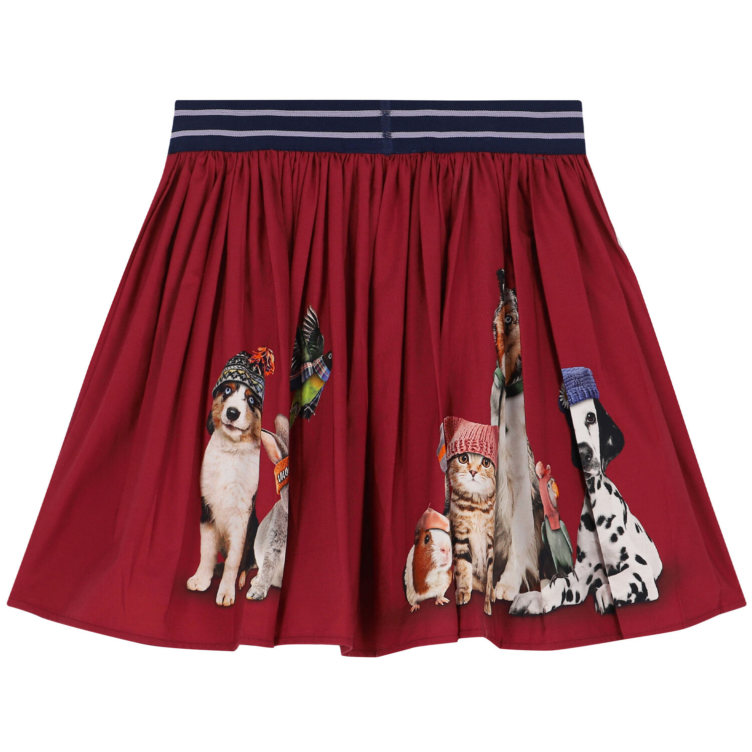 Girls Red Animals Skirt, 1, hi-res