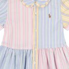Baby Girls Multi-Coloured Striped Dress Set, 1, hi-res