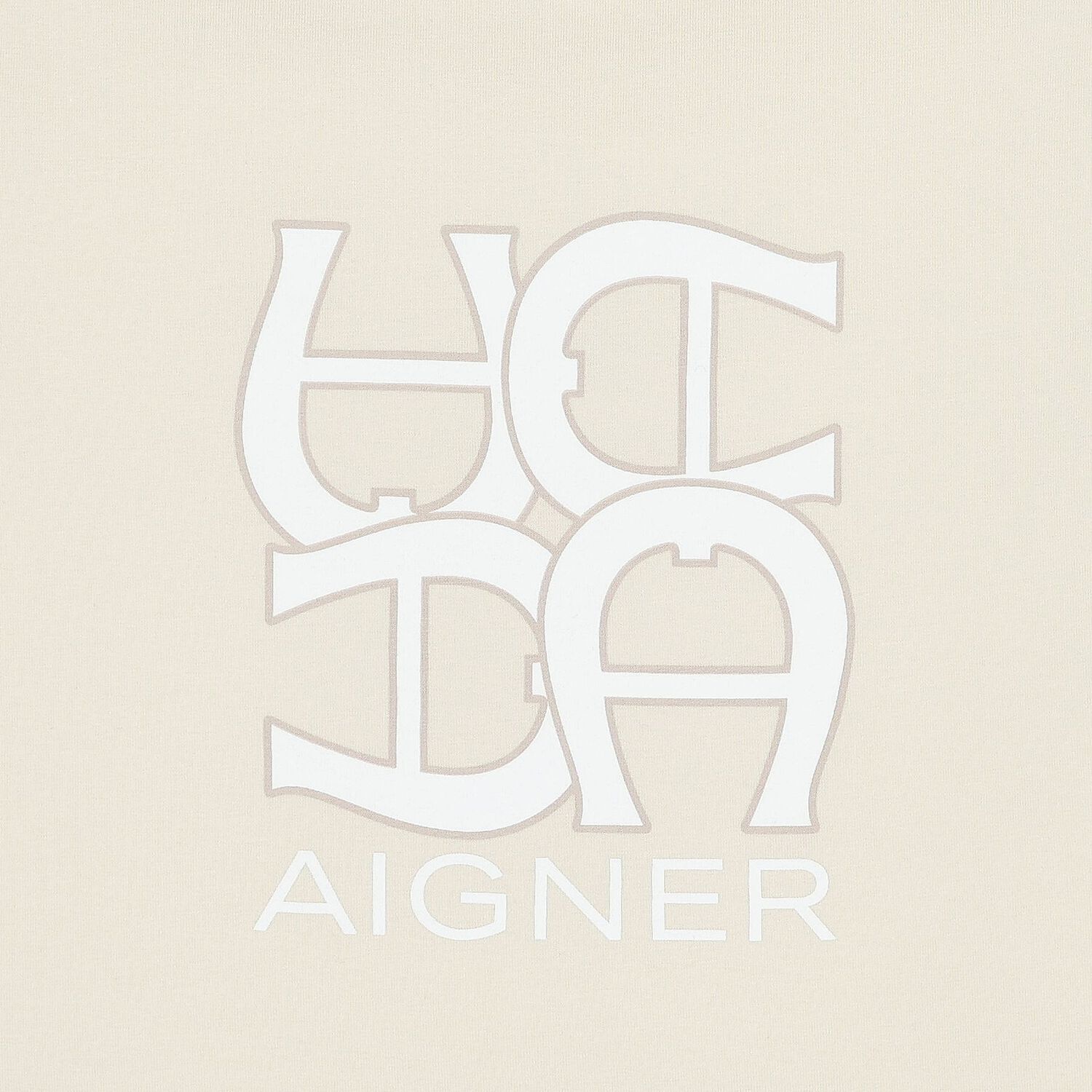 Beige & White Logo Baby Nest, 1, hi-res