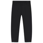 بنطلون رياضى بالشعار باللون الاسود, 1, hi-res