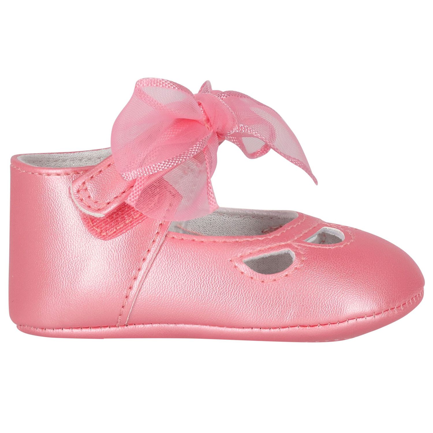 Baby Girls Pink Bow Pre Walker Shoes, 2, hi-res image number null
