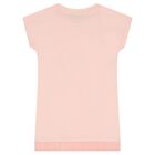 فستان بنات بالشعار باللون الوردي, 1, hi-res