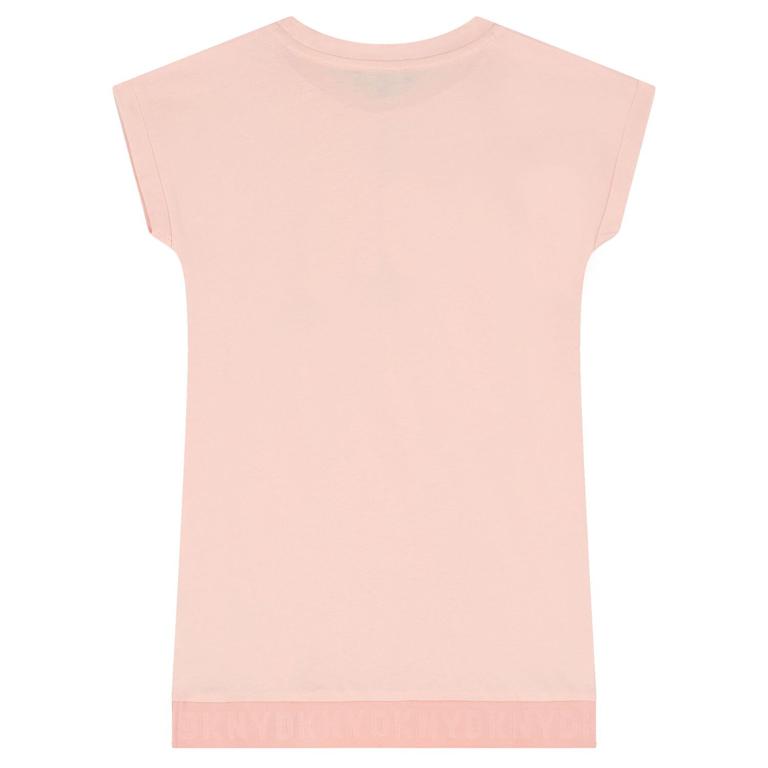 فستان بنات بالشعار باللون الوردي, 1, hi-res