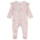 Baby Girls Pink & White Babygrow, 1, hi-res