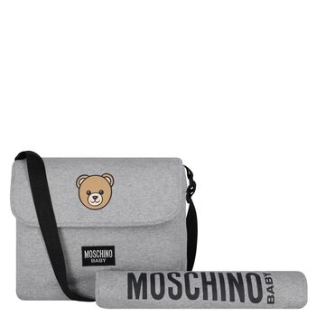 Grey Teddy Bear Baby Changing Bag
