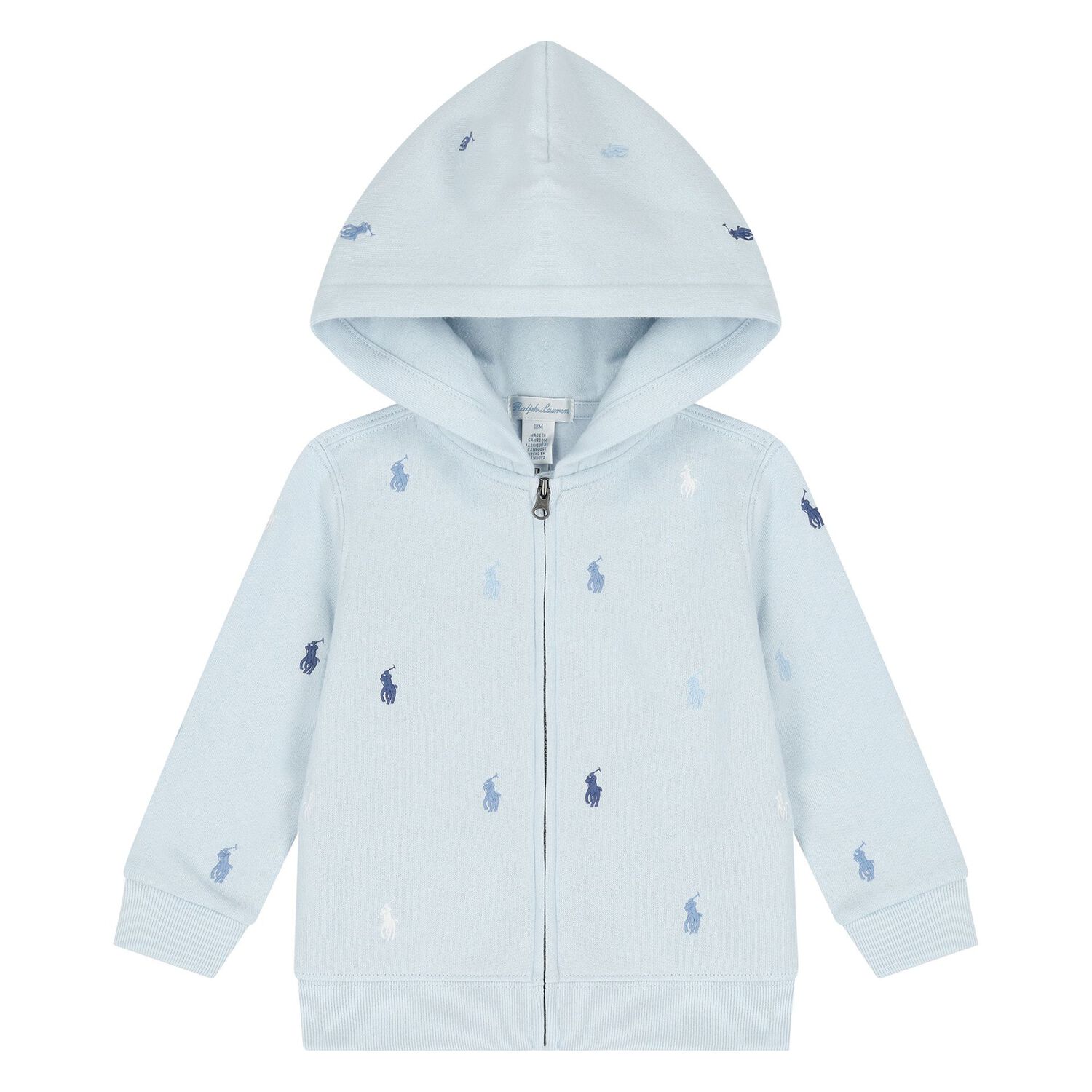 بدلة رياضية أولاد بالشعار باللون الأزرق, 1, hi-res