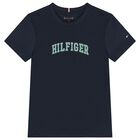 Boys Navy Blue Varsity Logo T-Shirt, 1, hi-res