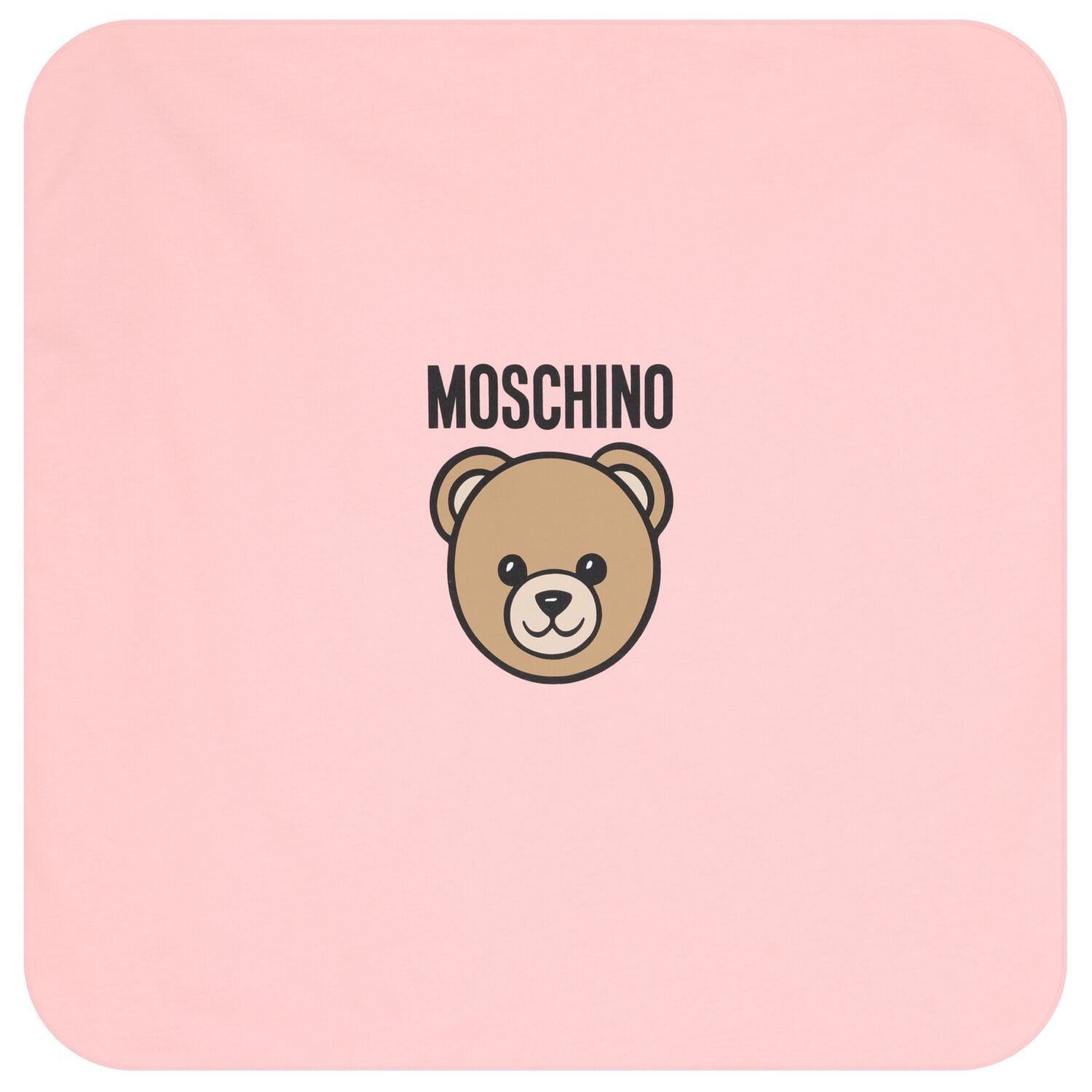 Girls Pink Teddy Bear Logo Baby Blanket, 5, hi-res