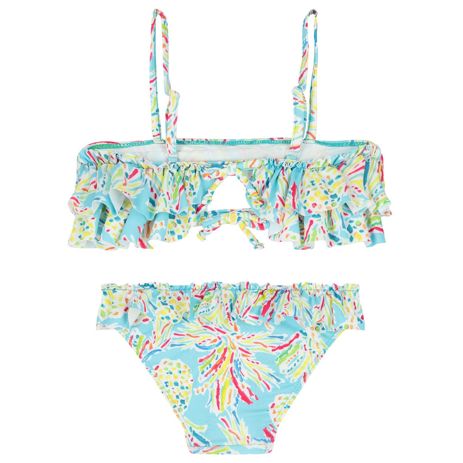 Girls Blue Pineapple Swimsuit, 1, hi-res image number null