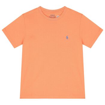 Ralph Lauren Boys Orange Logo T-Shirt, 1 Boys Orange Logo T-Shirt