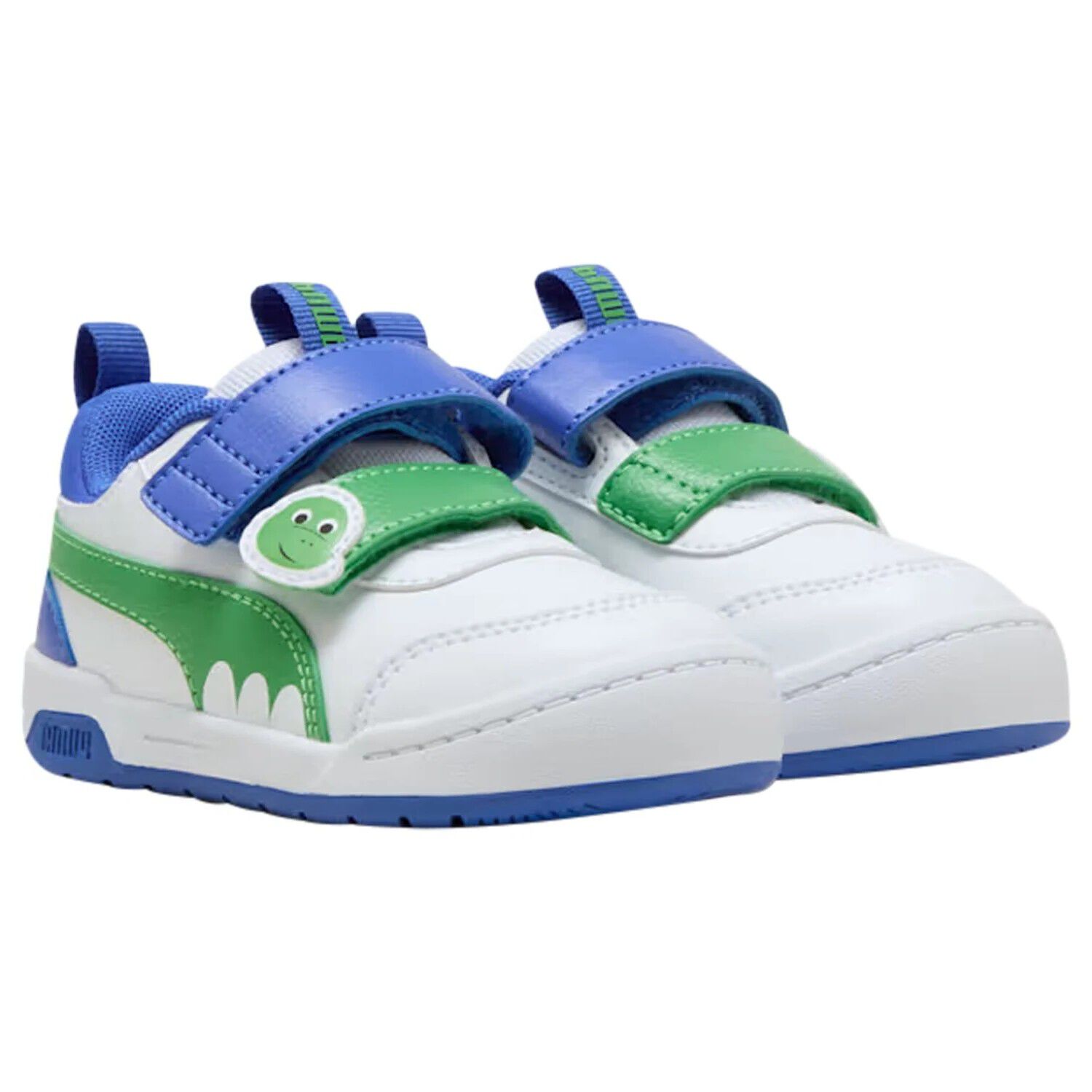 Younger Boys White & Blue Multiflex 2 Dino Trainers, 1, hi-res