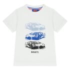 تي شيرت أولاد بالشعار باللون الأبيض, 1, hi-res