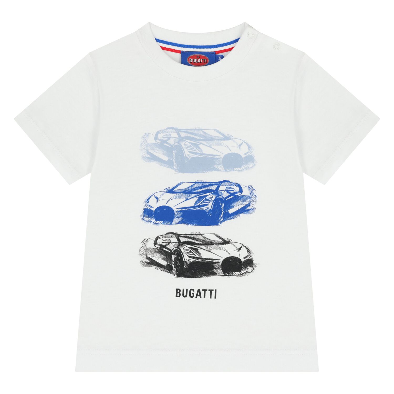 تي شيرت أولاد بالشعار باللون الأبيض, 1, hi-res