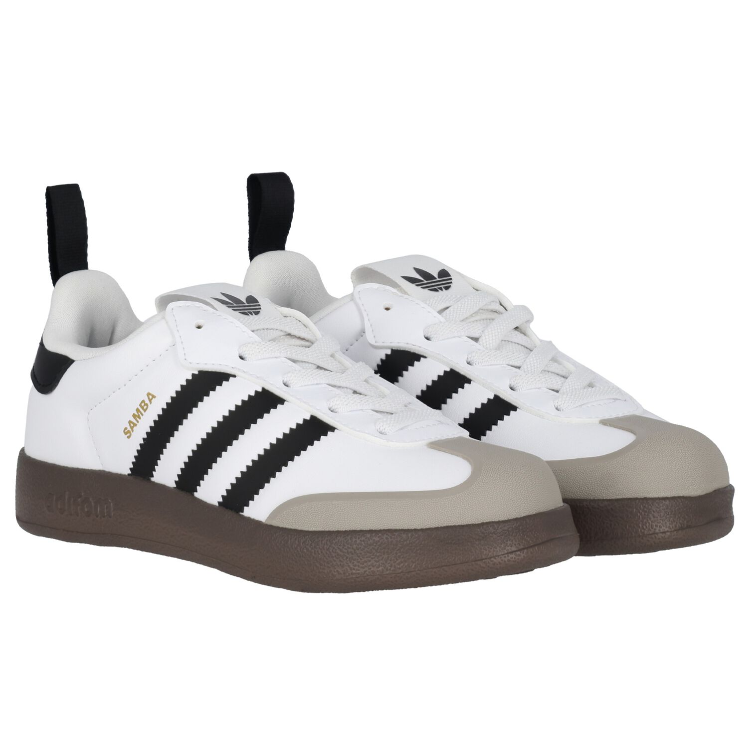 White AdiFom Samba Trainers, 1, hi-res