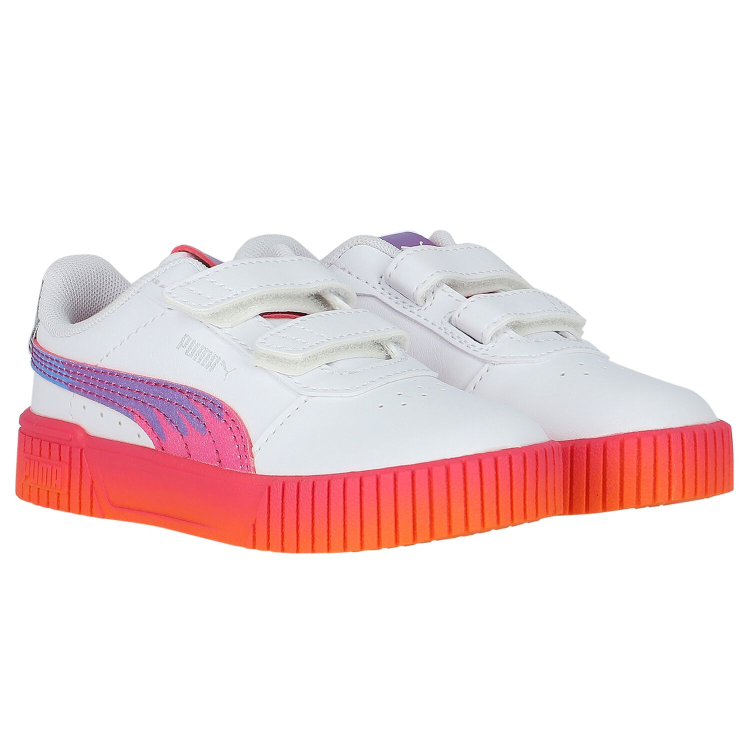 Younger Girls White Carina Trolls Trainers, 1, hi-res image number null