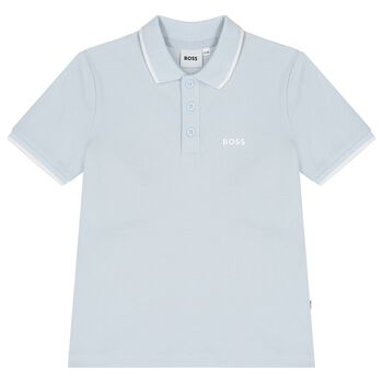 Boys Blue Logo Polo Shirt