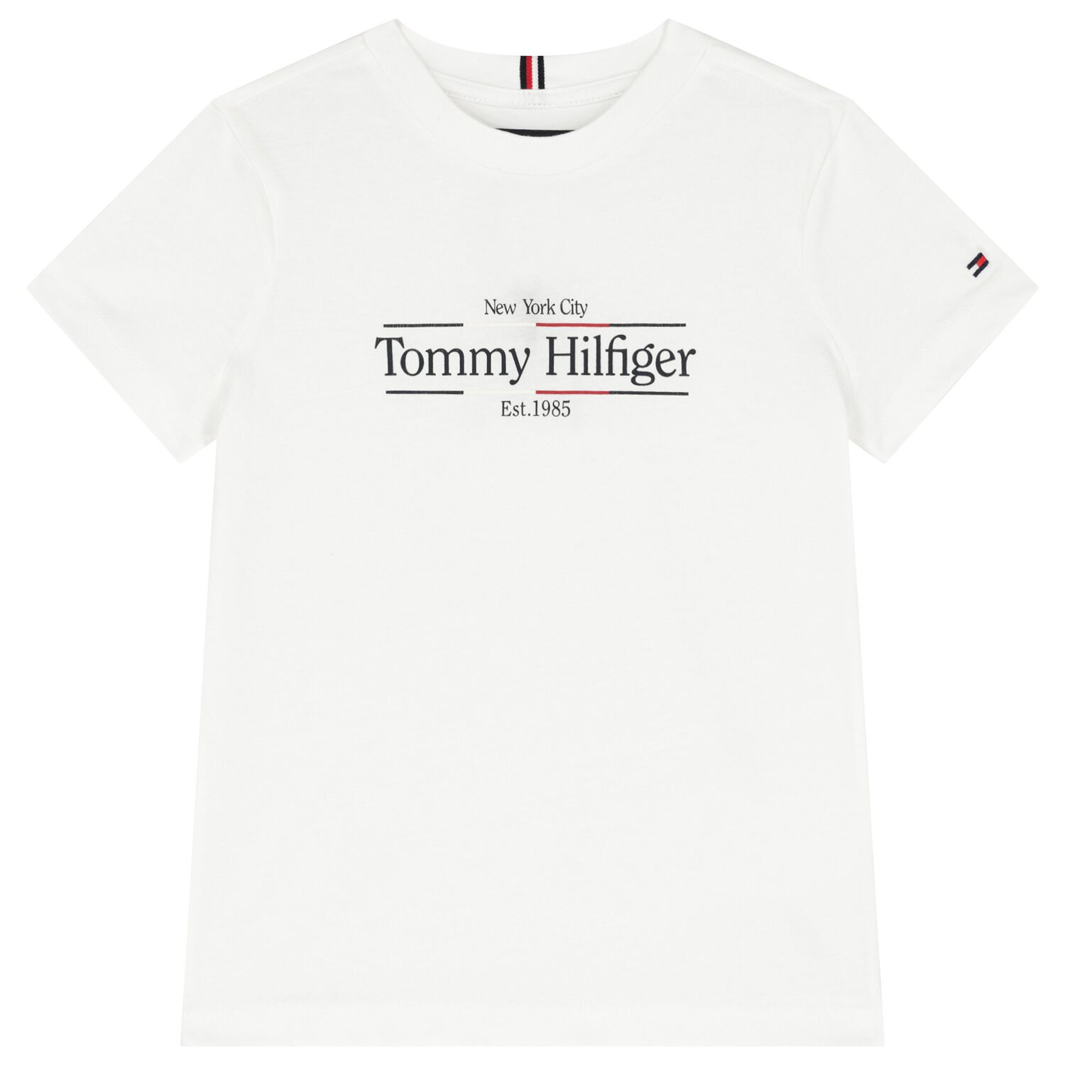 تيشيرت أولاد بالشعار باللون الأبيض, 1, hi-res image number null