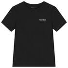 Boys Black Logo T-Shirt, 1, hi-res