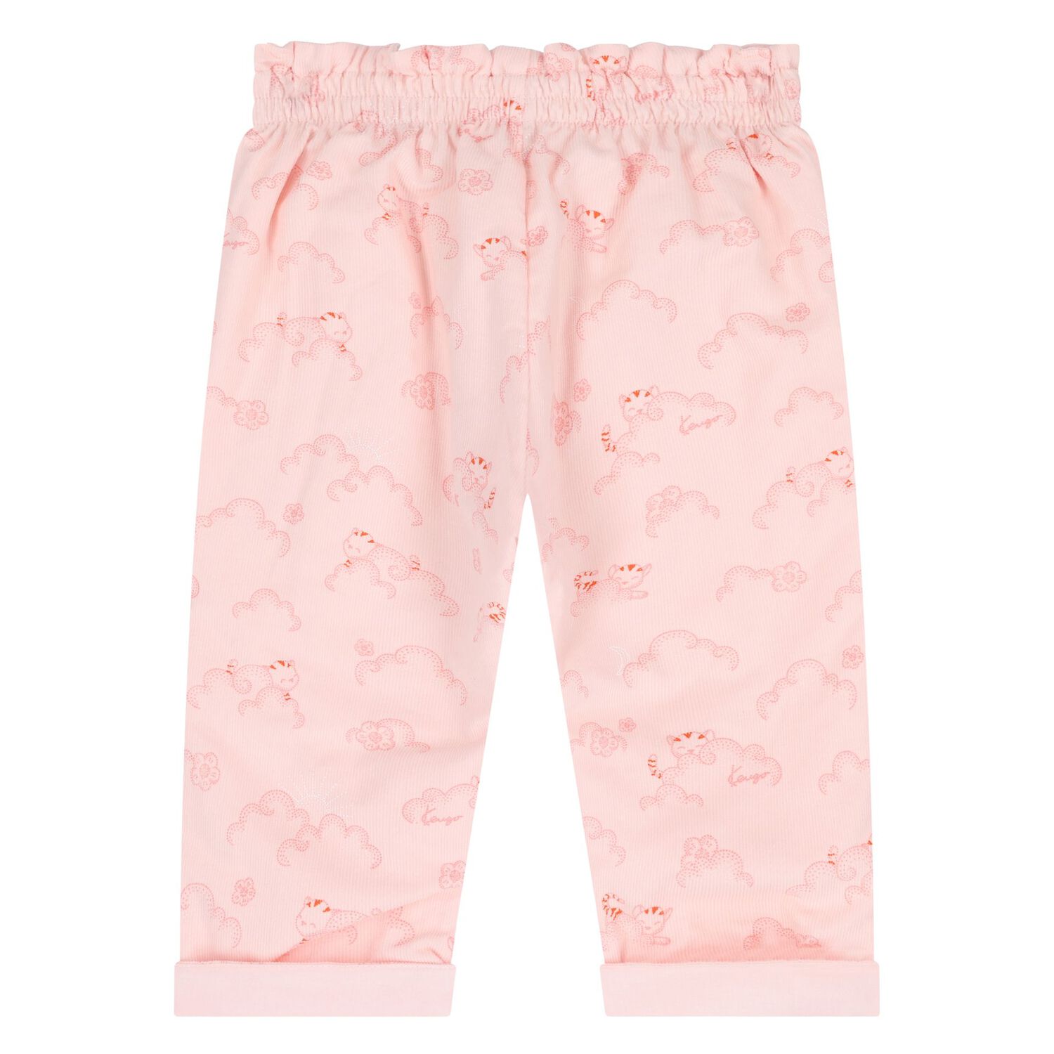 طقم بنطال بشعار النمر باللون   الوردي للفتيات , 1, hi-res