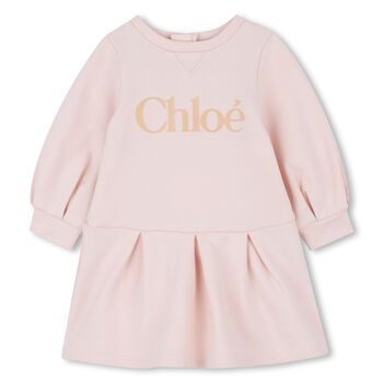 Younger Girls Pink Logo Dress