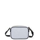 Girls White & Blue Logo Striped HandBag, 1, hi-res