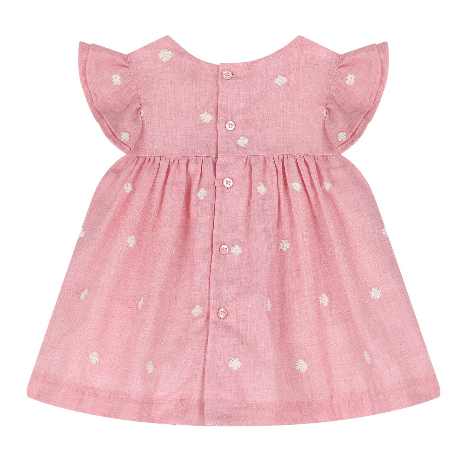 Baby Girls Pink Embroidered Floral Dress Set, 2, hi-res