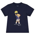 Baby Boys Navy Blue Polo Bear T-Shirt, 1, hi-res