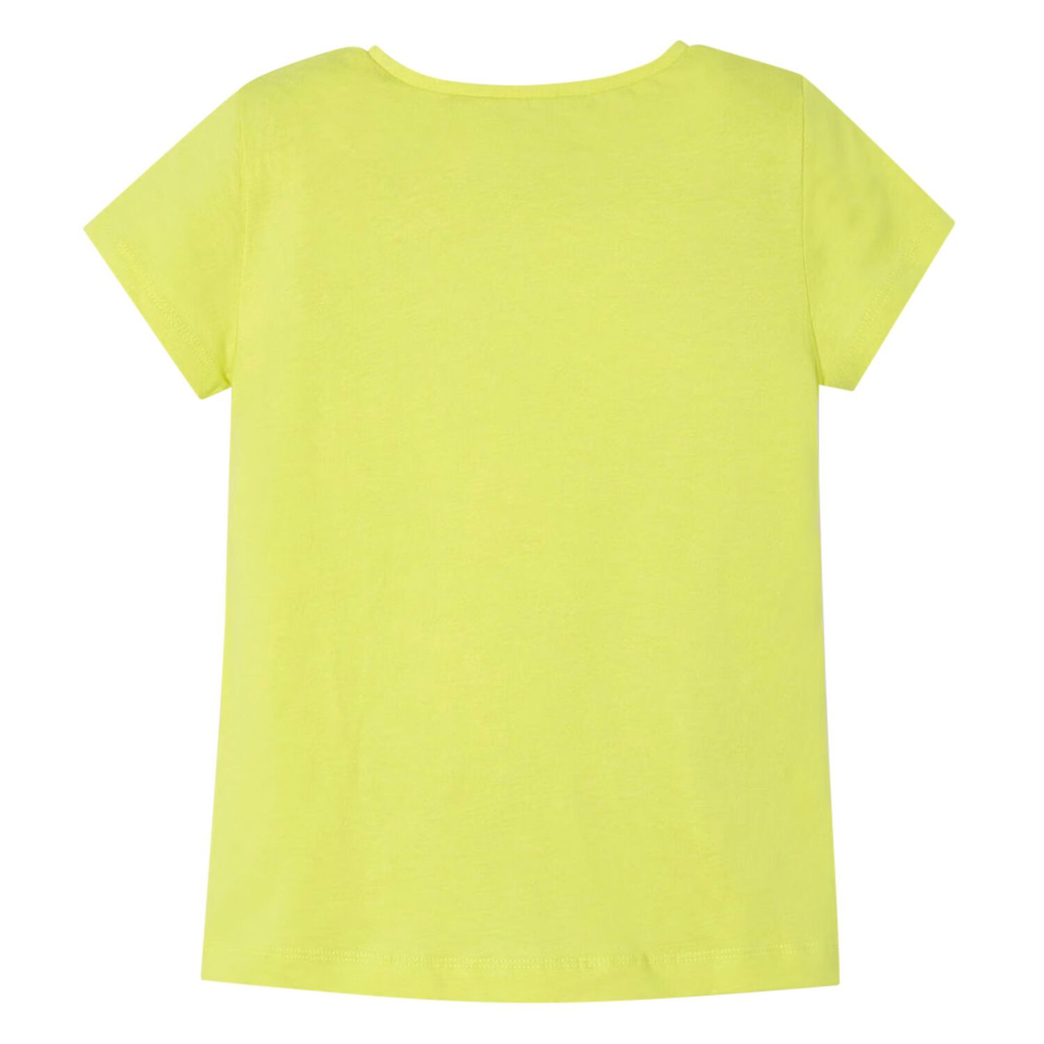 تي شيرت بنات قطن بالشعار باللون الأخضر , 1, hi-res image number null