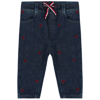 Baby Boys Logo Denim Pants