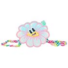 حقيبة بنات كتف بالشعار باللون الأبيض, 1, hi-res