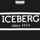 توب بأكمام بالشعار باللون الأسود للأولاد, 1, hi-res