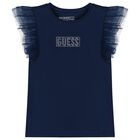 تيشيرت بنات تول بالشعار باللون الكحلي, 3, hi-res