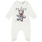 افرول بالشعار باللون الابيض للاولاد, 1, hi-res