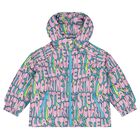 Girls Pink Logo Puffer Jacket, 1, hi-res