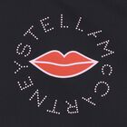 بلوزة بناتية بدون أكمام بشعار وشفاه سوداء, 1, hi-res